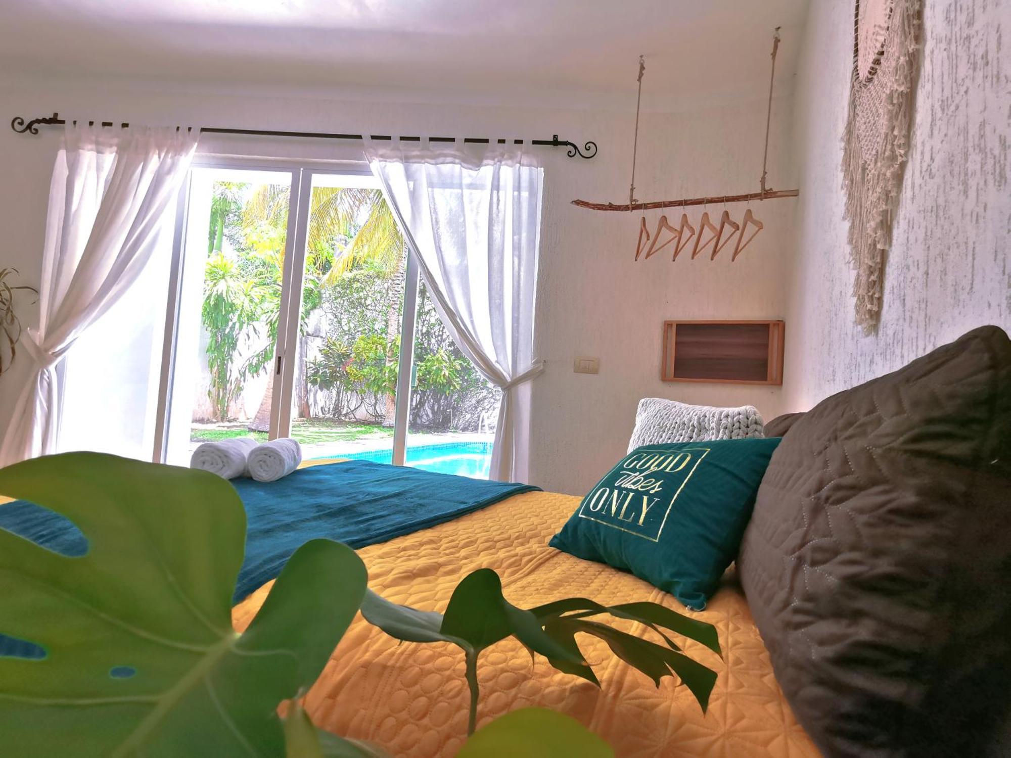 Beautiful & Cozy Near Beach Apartment Pool & Kingsize Bed แคนคูน ห้อง รูปภาพ